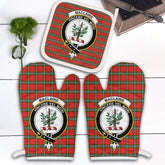 MacLaine Of Loch Buie Tartan Crest Oven Mitt And Pot Holder (2 Oven Mitts + 1 Pot Holder)